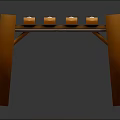 Wooden Outdoor Bench With Modern Design Curved Frame And Slatted Seat