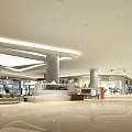 Modern Shopping Mall Hall With Glass Storefronts Mannequins And Bright Lighting