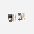 Perfumes and Cosmetics Displayed on Cylindrical Illuminated Shelves With Neatly Arranged Layers