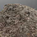 Rough Grayish Brown Natural Rock With Irregular Texture And Holes Surface