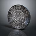 Vintage Silver Jewelry Piece With Intricate Eagle Carving And Patent Engraved Details
