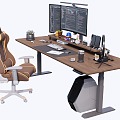 Modern Home Decoration E-sports Table and Chair Computer Table and Chair 3d model