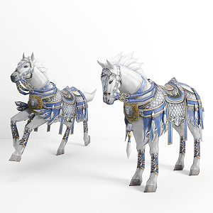 Modern horses. 3d model