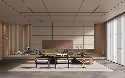 New Chinese Tea Room 3d model