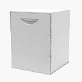 Set Of Three Modern Concrete Side Tables With Purple White Gradient Textured Surface