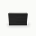 Modern Black Dresser With Four Drawers And Sleek Minimalist Design