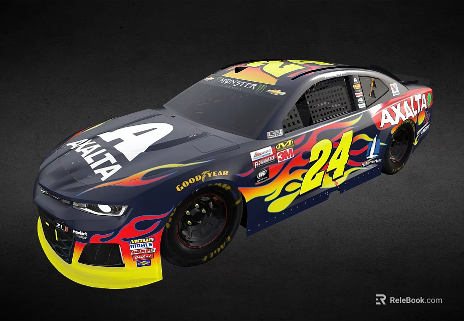 AXALTA No 24 Racing Car With Vibrant Graphics 3d model 