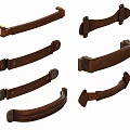 Brown Handles in Multiple Decorative Styles and Different Designs for Furniture