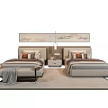 Modern Single Beds Bedroom Design With Upholstered Headboards Pillows And Area Rug