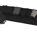Modern three-seat sofa 3d model