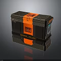 Tactical Weapon Storage Case Black And Orange Design Reload Logo Military Style Durable Equipment Container