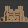 Copper Colored Futuristic Weapon 3D Model With Intricate Mechanical Structure And Launcher Design