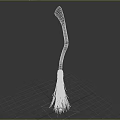 Everyday Brown Broom With Curved Handle And Bristles For Home Cleaning