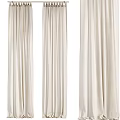 Beige Linen Curtains With Soft Drapes For Modern Home Decoration
