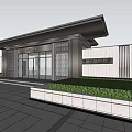 Modern gate The main entrance gate of a community 3d model