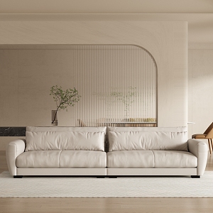 modern double sofa 3d model