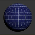 Blue Decorative Sphere With White Grid Pattern For Home Decoration