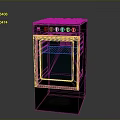 Vintage Dark Brown Electric Oven With Control Panel And Glass Door
