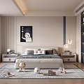 Stylish Kids Room Interior With Comfortable Bed Starry Sky Painting Toys And Pendant Lights