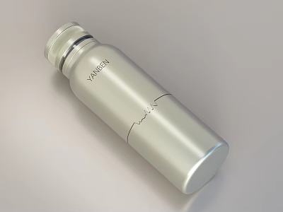 YANBEN Silver Insulated Vacuum Flask With Thermal Function For Daily Use 3d model