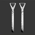 Elegant Polished Silver Couple Rings With Diamond Cuts For Wedding Jewelry Accessories