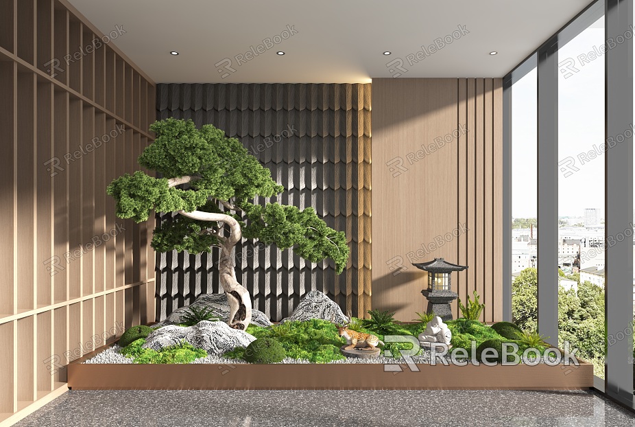 Modern landscape sketch interior landscape landscaping model