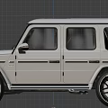 White Mercedes G Class SUV With Modern Design Black Wheels And Sleek Exterior
