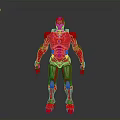Iron Man Character In Red Metallic Armor Standing Pose 3D Model