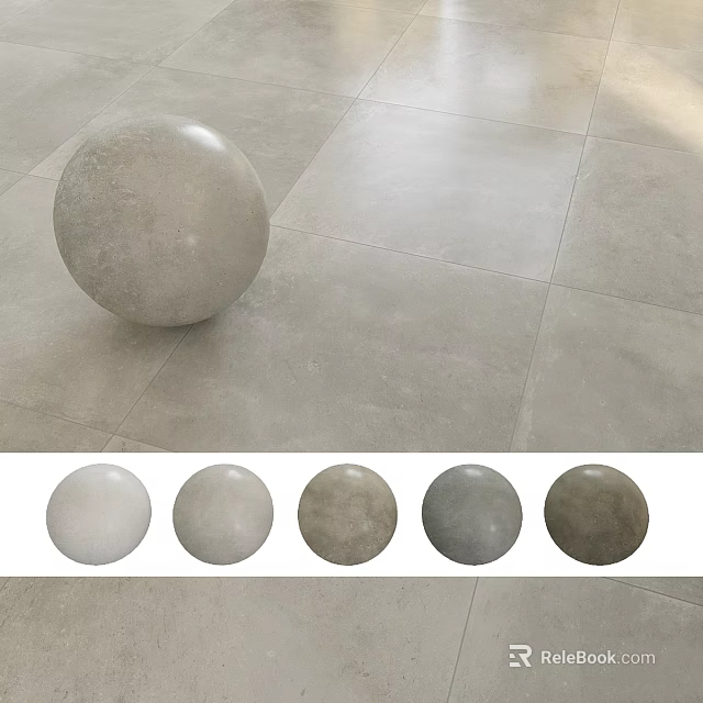 Gray Sphere Architectural Component for Interior Decoration on Gray Tile Floor with Various Shades 3d model 