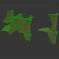 Ruined Architectural Structure Featuring Broken Brick Walls And Damaged Columns