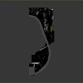 Black Weapon Component With Yellow Serial Number 00707238 And Metal Surface Holes