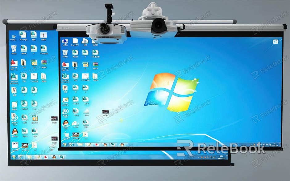 Modern projection curtain projector projection screen model