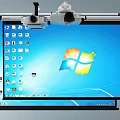 Modern projection curtain projector projection screen 3d model