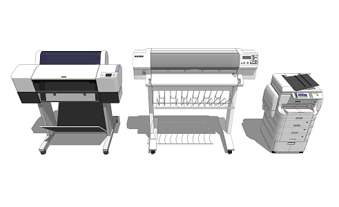 Printer combination SU model 3d model