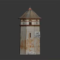 Architectural Model Of White Lighthouse With Red Roof Windows And Small Door