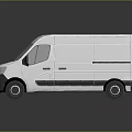 White Renault Cargo Van With Sleek Exterior Design And Black Accents Front View