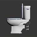 White Modern Toilet With Open Lid And Sleek Design For Bathroom Daily Use
