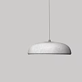 Minimalist Gray Dome Pendant Light For Modern Interior With Warm Glow 3d model