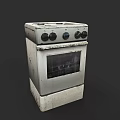 Vintage Kitchen Stove Oven Appliance With Classic Design And Control Knobs