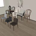 Various Styles Modern Design Dining Chairs With Backrests And Cushioned Seats