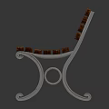 Wooden Outdoor Bench With Sturdy Metal Legs And Classic Design