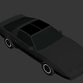 Black Classic Sports Coupe Car Exterior Design With Sleek Body Lines