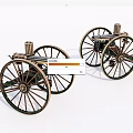 Vintage Two Wheeled Horse Carriage With Large Spoked Wheels And Old Design