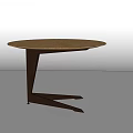Modern Round Table With Light Colored Top And Black Geometric Legs 3d model