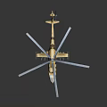 Aerospace Helicopter Model with Camouflage Design and Rotor Details