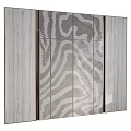 Elegant Background Wall With Zebra Pattern Light Colored Panels And Marble Design