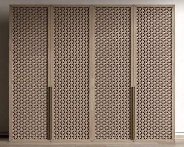 Quiet wardrobe rattan wardrobe 3d model