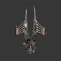 Futuristic Water Vessel With Sleek Metallic Structure Red Accents And Aerodynamic Design