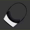 White And Black VR Headset With Ergonomic Headband Electronic Device Design