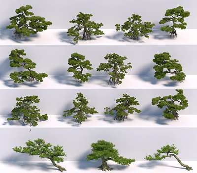 Arbor Collection Showcasing Various Styles And Different Shapes Design 3d model